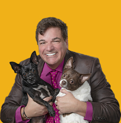 Dale Badway with Apollo and Finley